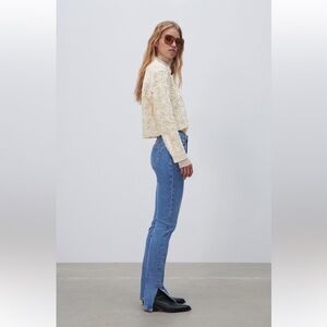 New With Tags Zara Split Hem Women's Jeans